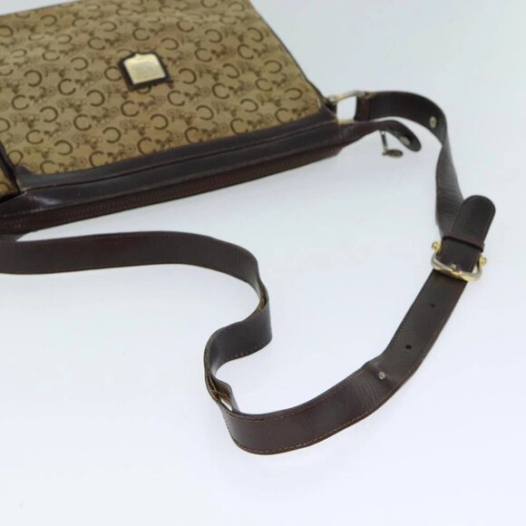 CELINE C Macadam Canvas Shoulder Bag Beige Brown Auth 81007 - Picture 10 of 15